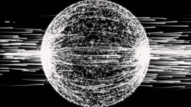 A digital artwork showing the Earth with interconnected nodes and lines, symbolizing global networks, data flows, and international digital cooperation. Vivid colors and a futuristic aesthetic emphasize technology and connectivity.