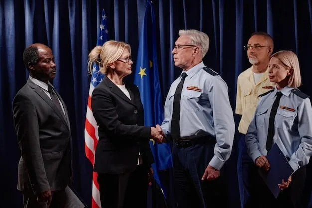 A photograph of a US diplomat shaking hands with a human rights activist in a developing country, symbolizing diplomatic engagement and support for local efforts in promoting human rights.