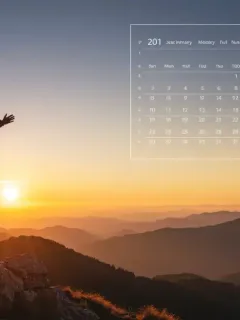 Person on mountain peak, symbolizing successful goal achievement over 12 months
