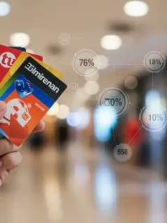 Smart shopper holding discount gift cards for significant savings