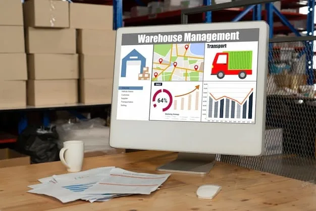 A dashboard displaying real-time supply chain data, including inventory levels, shipment tracking, and potential risk alerts. The image illustrates how technology can provide businesses with the visibility and insights needed to manage supply chain disruptions effectively.