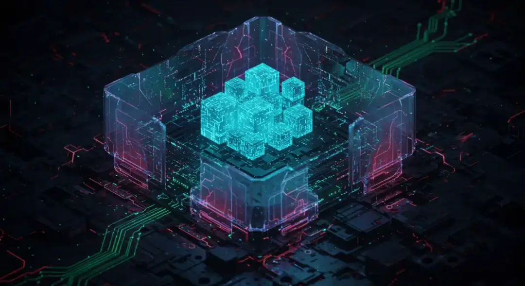 Abstract digital fortress protecting sensitive data, symbolizing cybersecurity infrastructure.