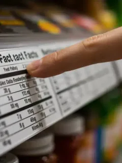 Detailed view of a new federal food label with emphasis on clarity and consumer information