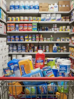Organized pantry with bulk household essentials for smart shopping