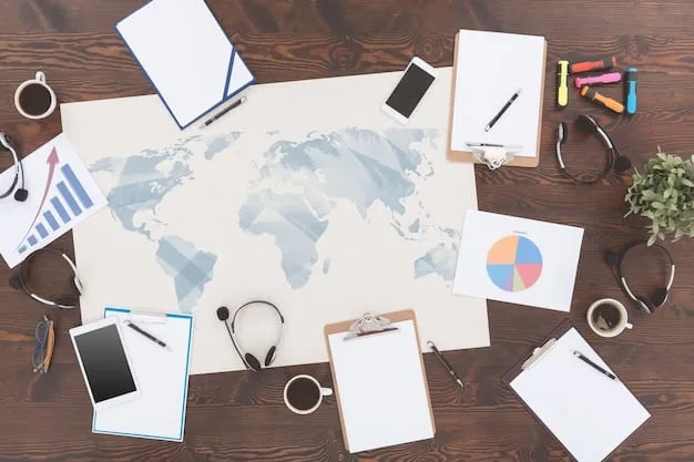 A detailed flat lay of various business documents, legal texts, and global maps, emphasizing the complexity of regulatory compliance and international law. Include hands holding a pen or pointing to a specific clause.