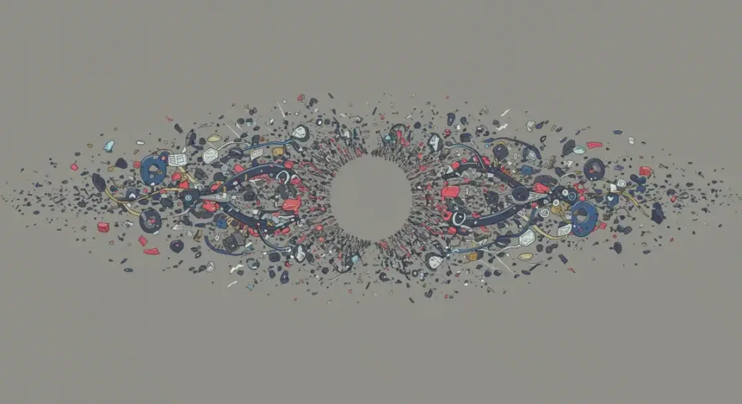 Abstract representation of mental decluttering, symbolizing reduced overwhelm and clear thinking.