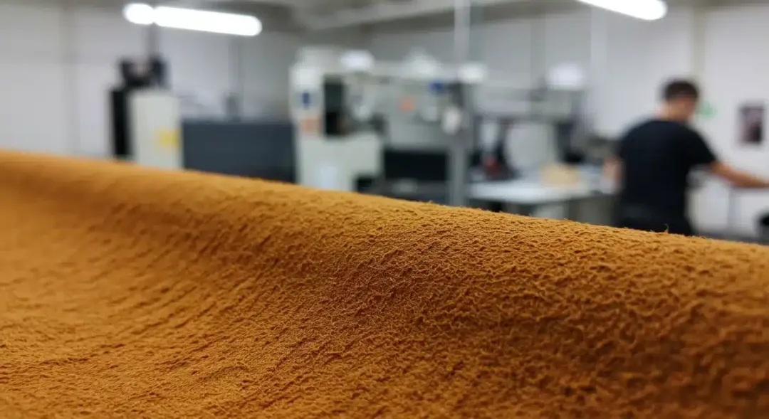 Innovative sustainable textile material close-up, eco-friendly