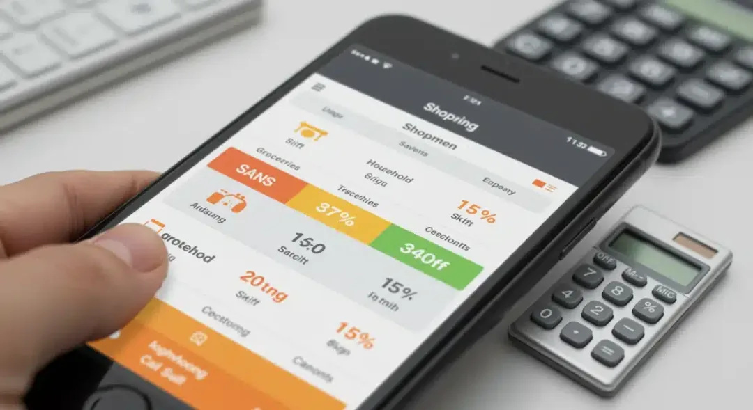 Detailed savings breakdown on a shopping app for 2026 deals