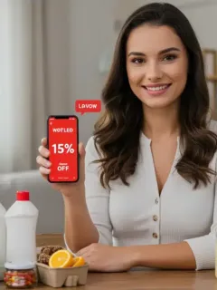 Woman saving 15 percent on everyday essentials with 2026 shopping app deals