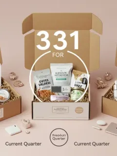Three premium subscription boxes, one open with products, illustrating a '3 for 1' hack.