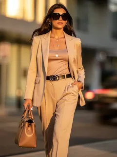 Stylish woman demonstrating the 2026 guide to accessorizing with four key pieces.