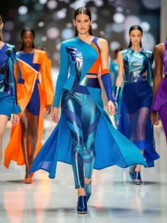 Models on runway showcasing 2026's boldest color trends in diverse outfits.