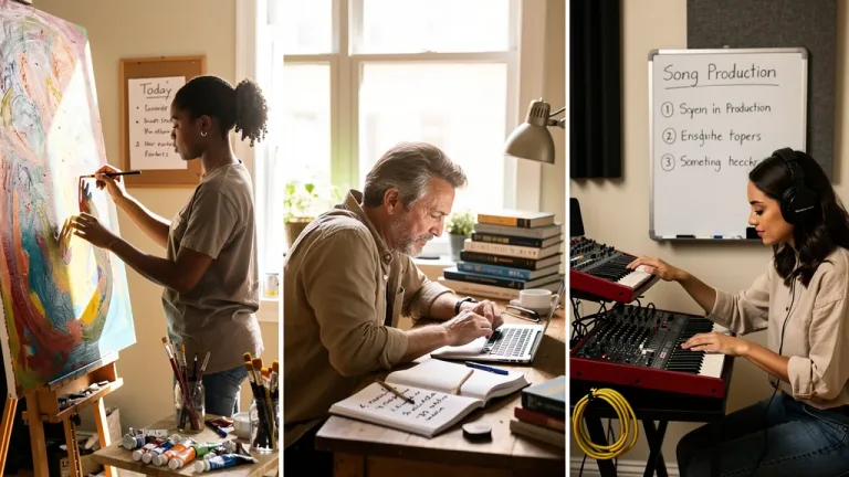 American creatives embracing a 3-priority daily mindset for motivation