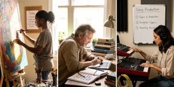 American creatives embracing a 3-priority daily mindset for motivation