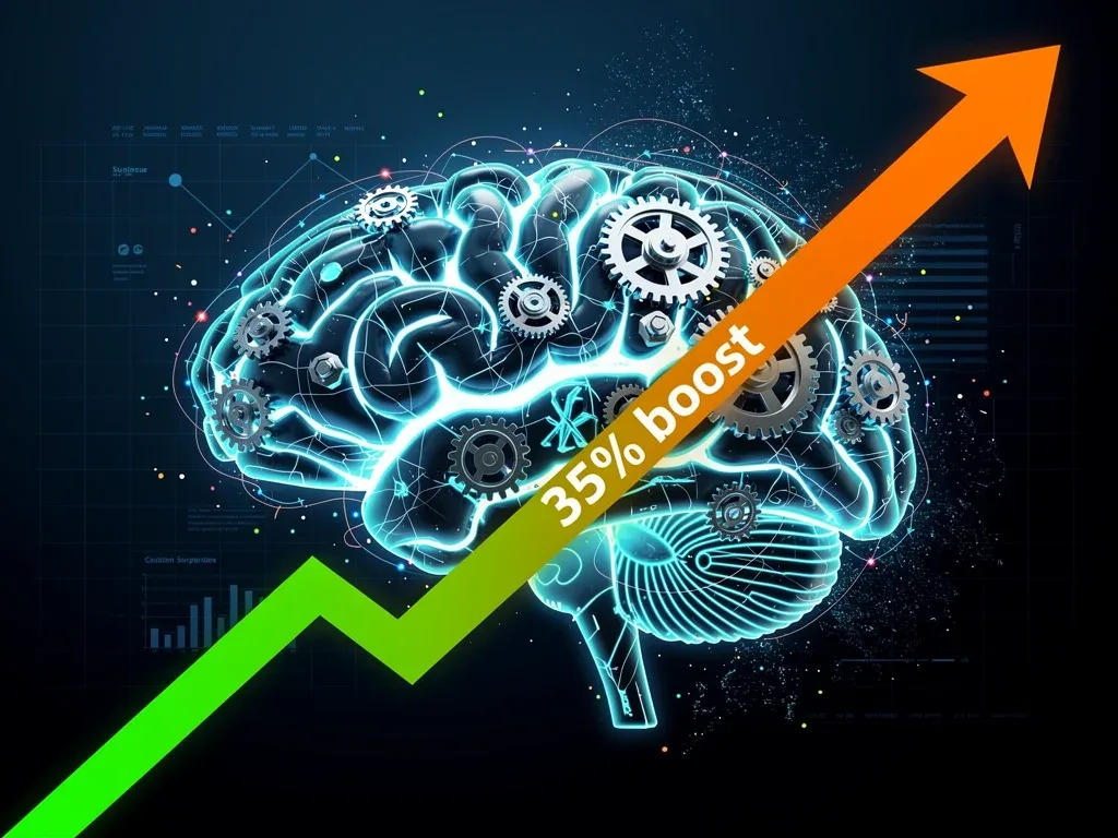 Graphic illustrating boosted brain focus and productivity