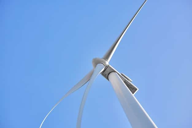 Installation of wind turbines, highlighting the growth of renewable energy infrastructure and the US commitment to clean energy solutions.