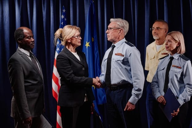 A photograph of a US diplomat shaking hands with a human rights activist in a developing country, symbolizing diplomatic engagement and support for local efforts in promoting human rights.
