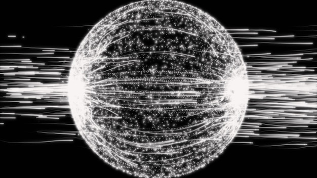 A digital artwork showing the Earth with interconnected nodes and lines, symbolizing global networks, data flows, and international digital cooperation. Vivid colors and a futuristic aesthetic emphasize technology and connectivity.