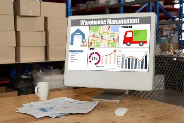 A dashboard displaying real-time supply chain data, including inventory levels, shipment tracking, and potential risk alerts. The image illustrates how technology can provide businesses with the visibility and insights needed to manage supply chain disruptions effectively.