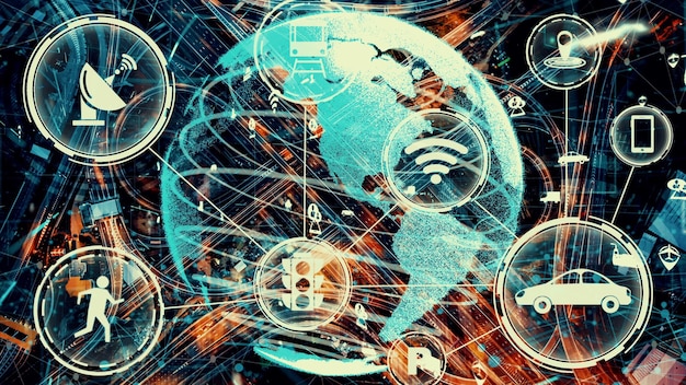 A graphic depicting various industry sectors (finance, healthcare, logistics) connected to a central quantum computer, illustrating the diverse applications of quantum computing.