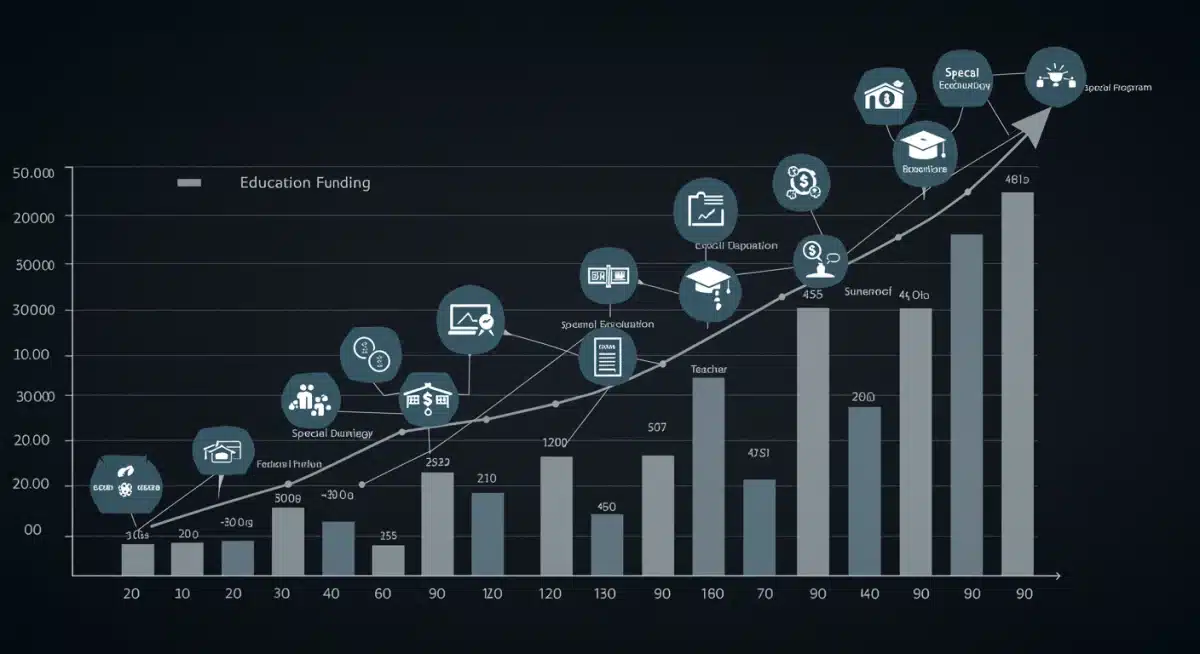 Data visualization of increased federal education funding allocation