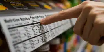 Detailed view of a new federal food label with emphasis on clarity and consumer information