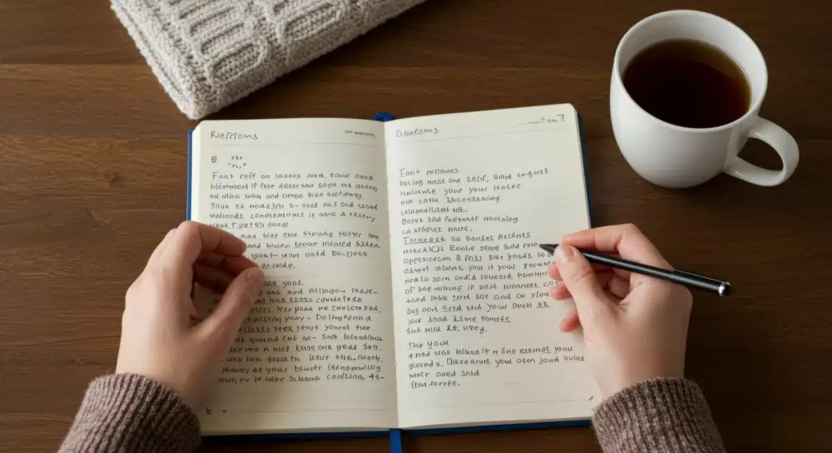 Journaling for self-compassion and reflection