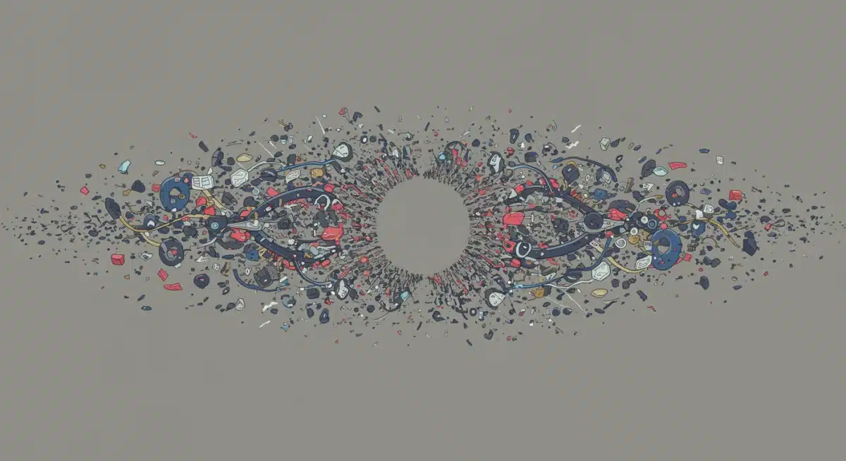 Abstract representation of mental decluttering, symbolizing reduced overwhelm and clear thinking.