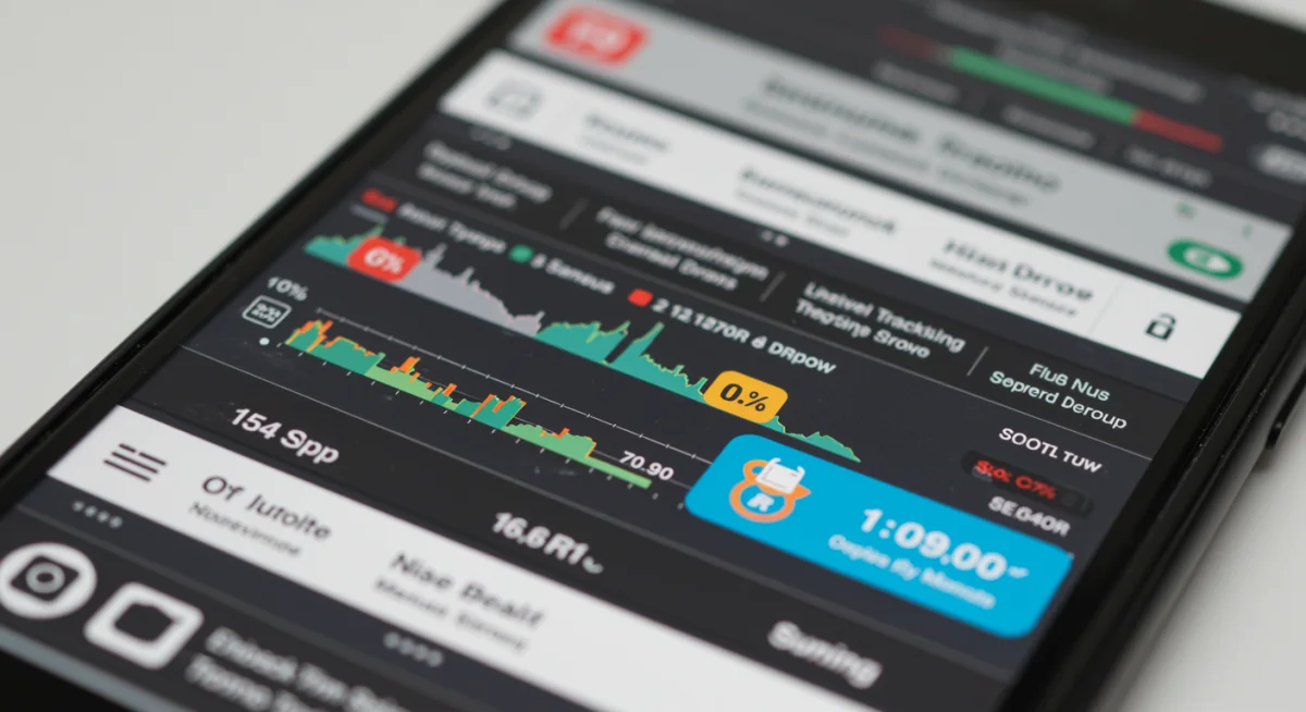 Smartphone screen showing a price tracking app with product details and price history graphs.