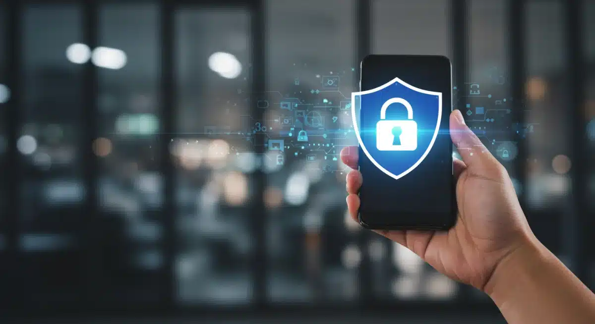 Hand holding smartphone with lock icon, symbolizing enhanced digital privacy and user control under new regulations.