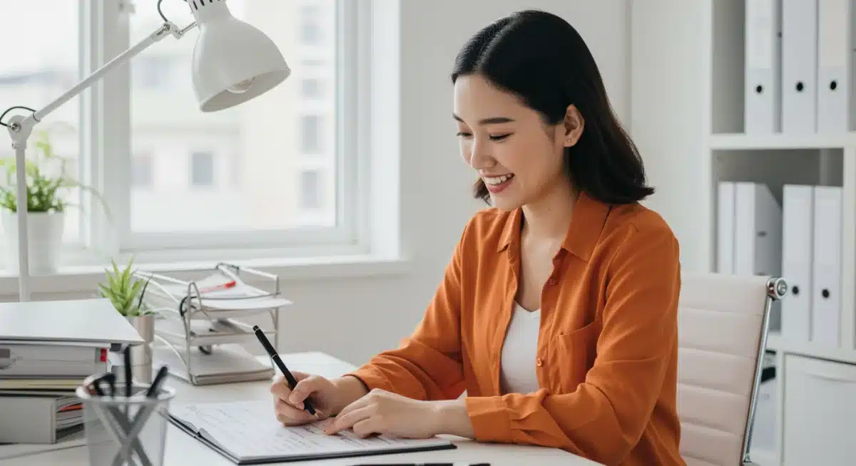 Person successfully completing a task