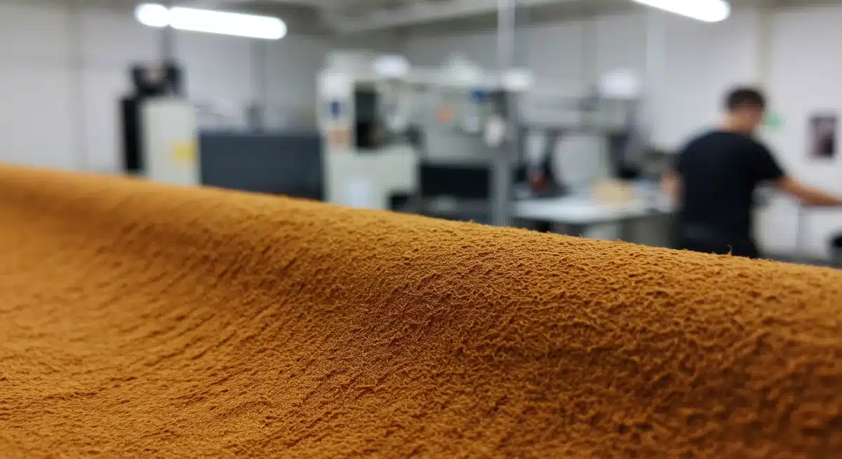 Innovative sustainable textile material close-up, eco-friendly