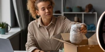 Woman dealing with Hassle-Free Returns.