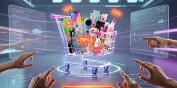 Dynamic graphic showing a shopping cart, timer, and hands reaching for a 'Buy Now' button, symbolizing flash sales in 2026.