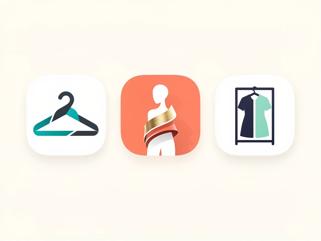 Comparison of three leading personal styling app icons